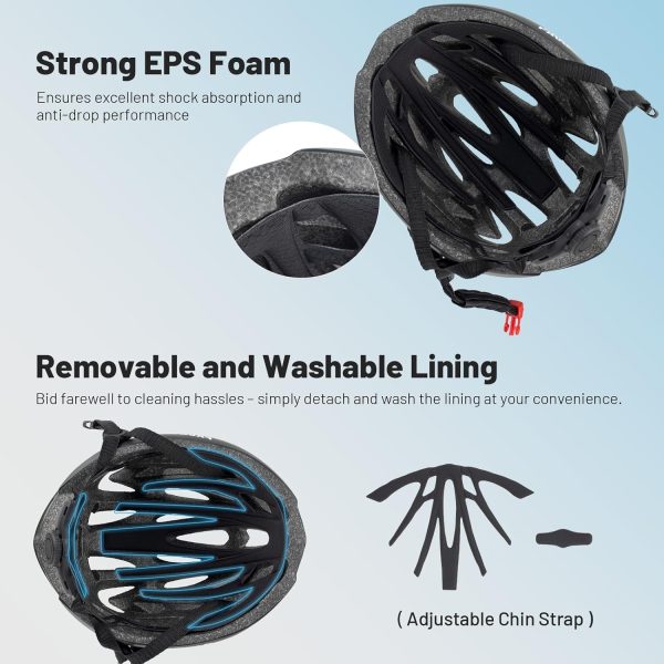 Adult Bike Helmet Lightweight - Cycling Helmet Adjustable CPSC Certified - Image 3