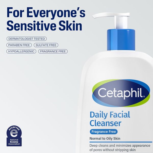 Cetaphil Face Wash, Daily Facial Cleanser for Sensitive, Combination to - Image 8