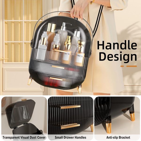 Makeup Storage Organizer, Cosmetic Display Cases with Transparent Cover, - Image 4