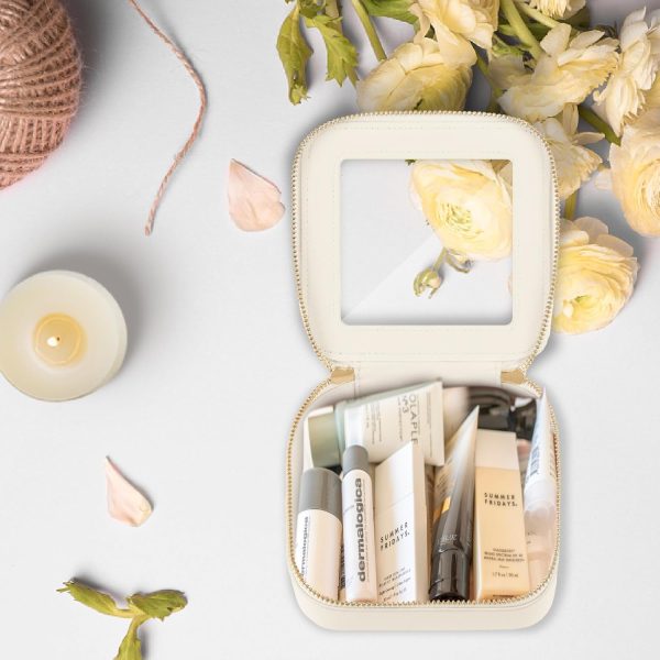 Prite Small Makeup Bag for Women Portable Clear Makeup Bag Cute Mini - Image 8