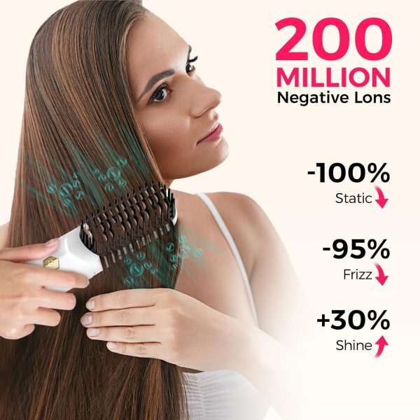 FRANO Cordless Hair Straightener Brush - Portable Straightening Brush for - Image 4