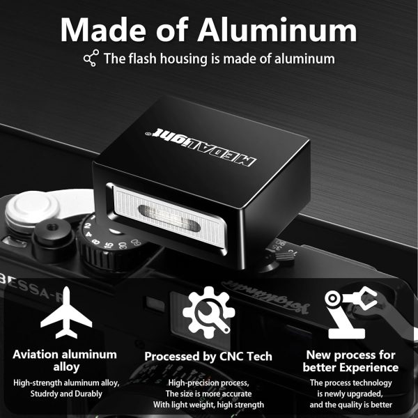Upgrade Aluminum F1 Mini Camera Flash with Diffuser for Ricoh - Image 2