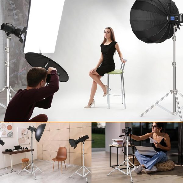 9.2 FT Stainless Steel Light Stand Photography, Heavy Duty Photography - Image 7