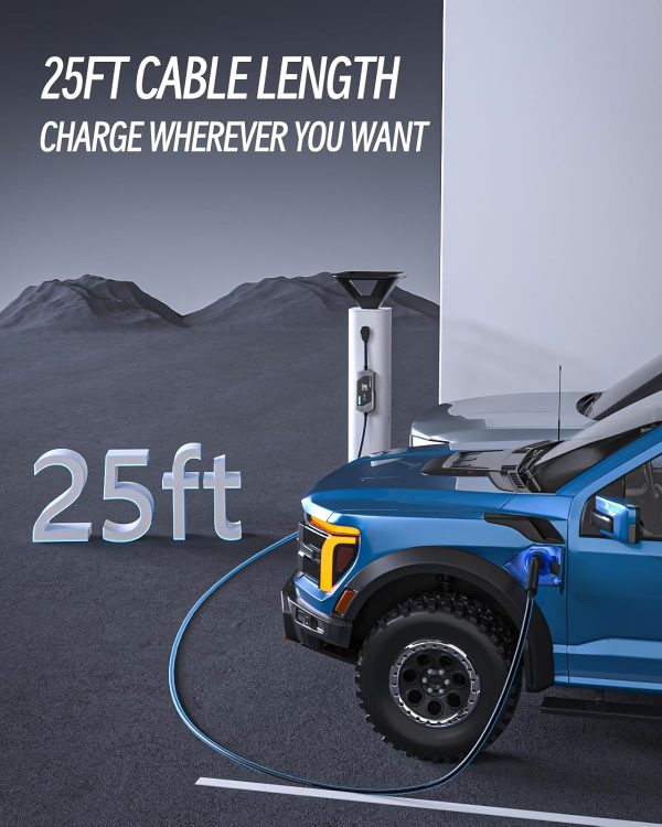 Level 1/2 EV Charger for SAE J1772, 40A 110-240V Portable EV Charger with - Image 6