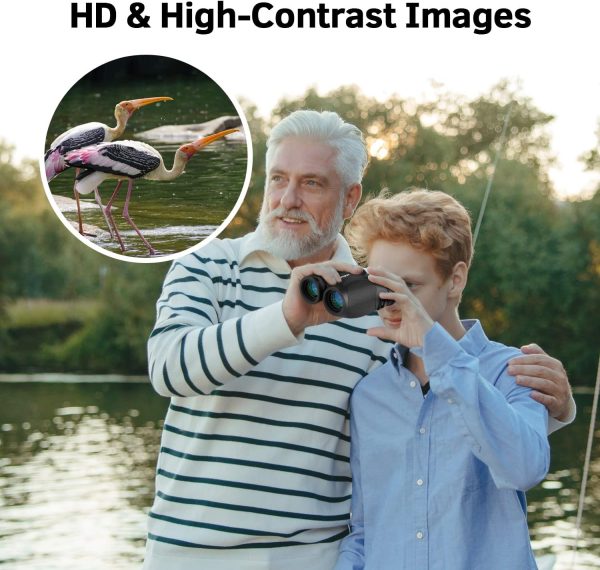 HUTACT 12x25 Binoculars for Adults and Kids, Compact Binoculars with Bright - Image 4