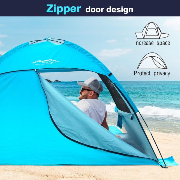 DLUCKY Beach Tent for 1/2/3/4/5/6 Person,Anti-UV Portable Sun Shade - Image 5