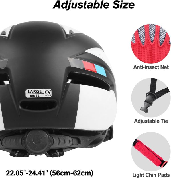 Bike Helmet for Adults Bicycle Helmet with Detachable Magnetic Googles & - Image 5