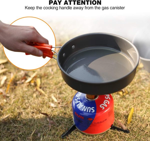 REDCAMP 10/11 PCS Camping Cookware Mess Kit Camping Gear Campfire Utensils - Image 6