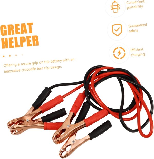 Gatuida 2pcs Car Hitch Automotive Emergency Starter Clamp Jumper Cables - Image 4
