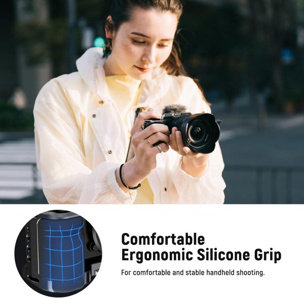 NEEWER ZV-E10 Camera Cage with Silicone Grip, 1/4" Threads, 3/8" ARRI - Image 6