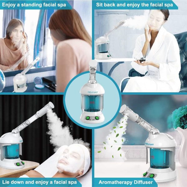 Facial Steamer - DENFANY Nano Ionic Face Steamer with Extendable 360° - Image 4