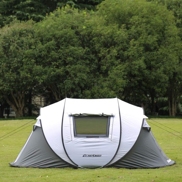 EchoSmile Camping Instant Tent, 2/4/6/8/10 Person Pop Up Tent, Water - Image 3