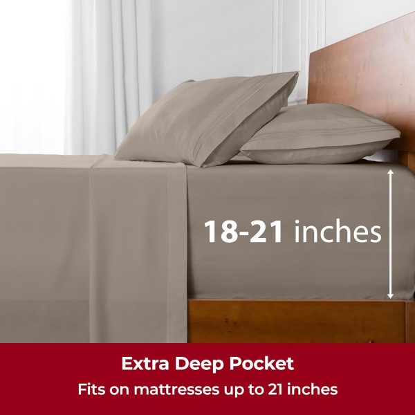 Mellanni Extra Deep Queen Sheets - 4 PC Iconic Collection Bedding Sheets & - Image 6
