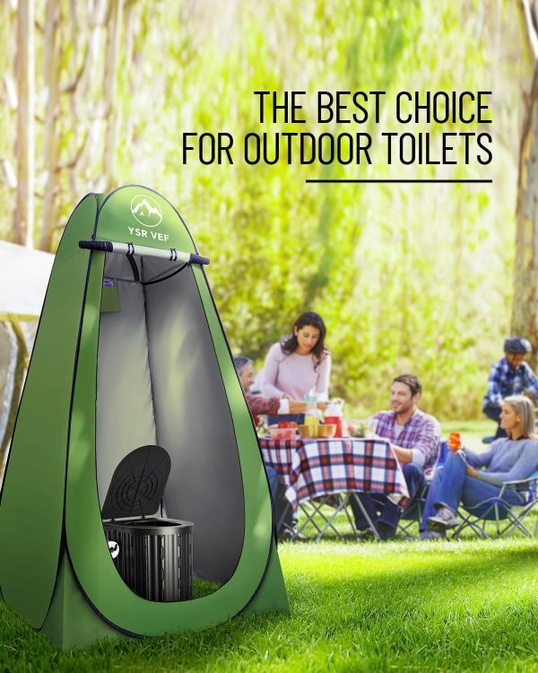 Camping Toilet with Pop-Up Privacy Tent and Liquid Waste Gel, Portable - Image 6