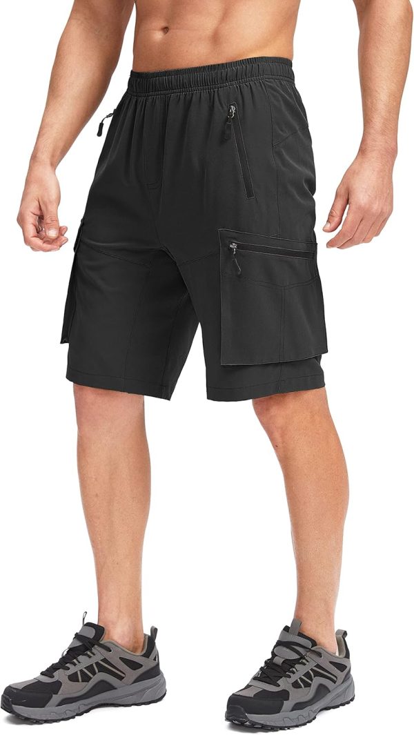 Bikewa Men's Mountain Bike Shorts 3D Padded Loose-fit Biking Riding Cycling - Image 2