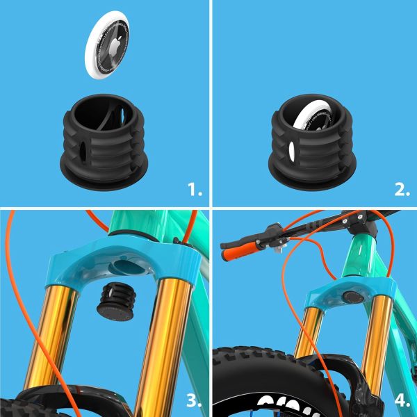 TagVault Mountain Bike - The Hidden AirTag Fork Mount | for Tapered Head - Image 3
