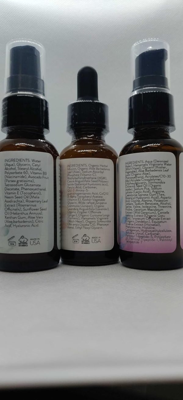 Natural Firm & Glow Skincare Set of 3 Serums – Skin Care Products With 20% - Image 3
