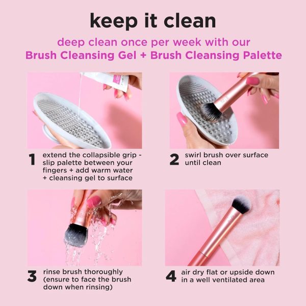 Real Techniques 6 Piece Everyday Essentials Makeup Brush Set, Includes 4 - Image 17