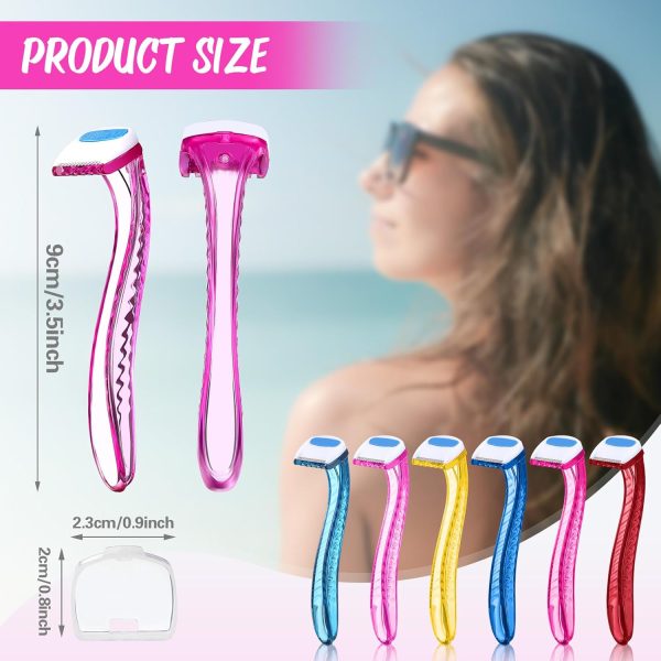 Honoson 16 Pieces T Type Bikini Disposable Razors for Women Durable Travel - Image 2