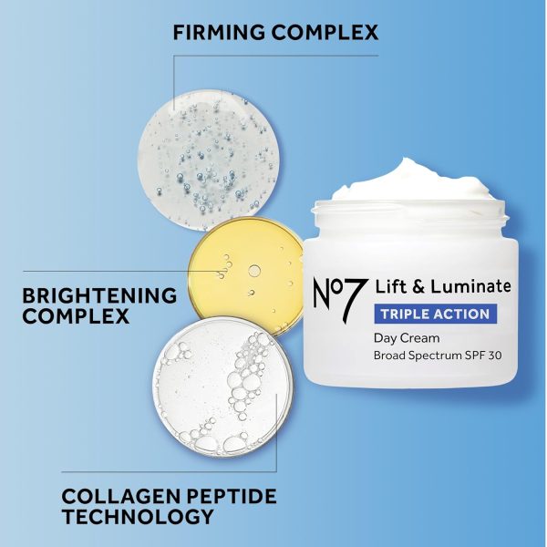 No7 Lift & Luminate Triple Action Fragrance Free Day Cream SPF 30 - Broad - Image 6
