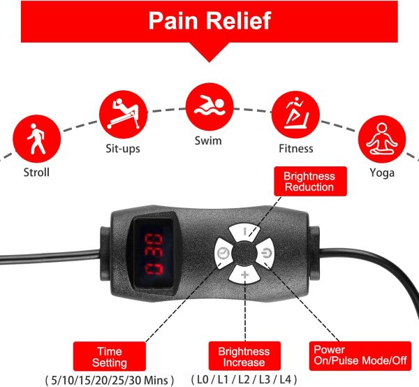 LOVTRAVEL 360pcs LED 660nm Red Light and 850nm Near Infrared Light Therapy - Image 3