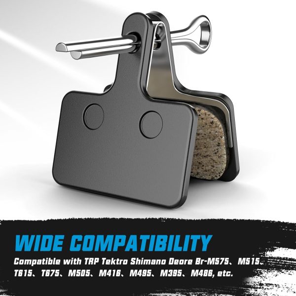 Bike Brake Pads, 4 Pairs Resin Semi-Metallic Bicycle Brake Pads, Brake Pad - Image 2
