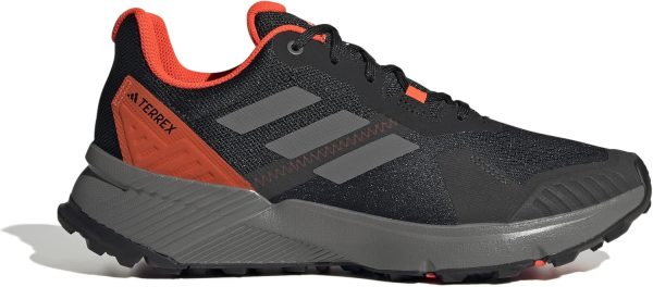 adidas Men's Terrex Soulstride Trail Running Sneaker, Black/Grey/Solar Red, - Image 2