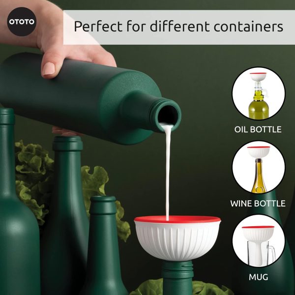 OTOTO Mushroom - Foldable Small Kitchen Funnel with Wide Mouth for Jars. - Image 4