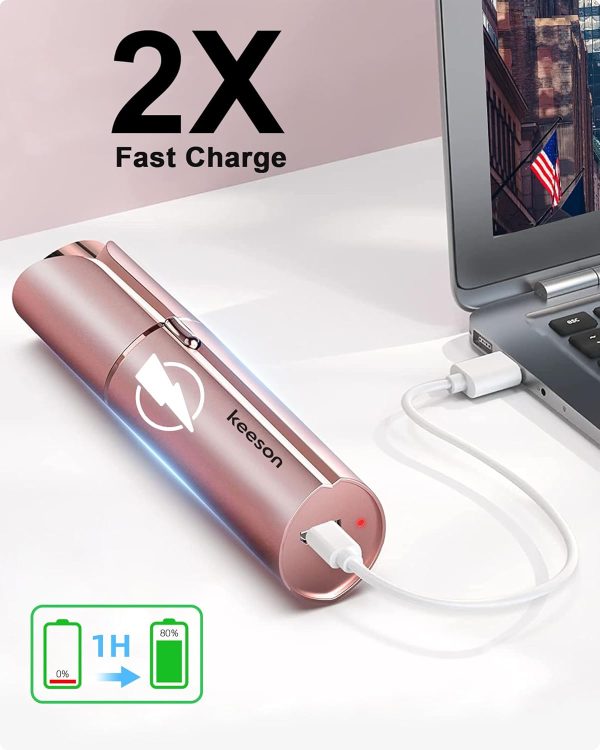 Facial Hair Removal for Women, Painless Womens Facial Hair Remover with 2 - Image 4