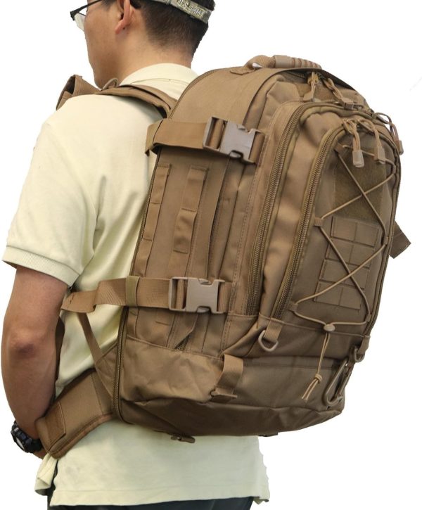 Expandable 40-64L Military Tactical Backpack 3 Day Bag Hiking Gym Sport - Image 7