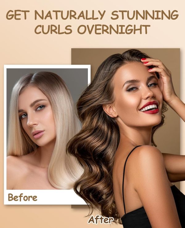 Little Overnight Heatless Hair Curler to Sleep in, Heatless Curls Satin - Image 4