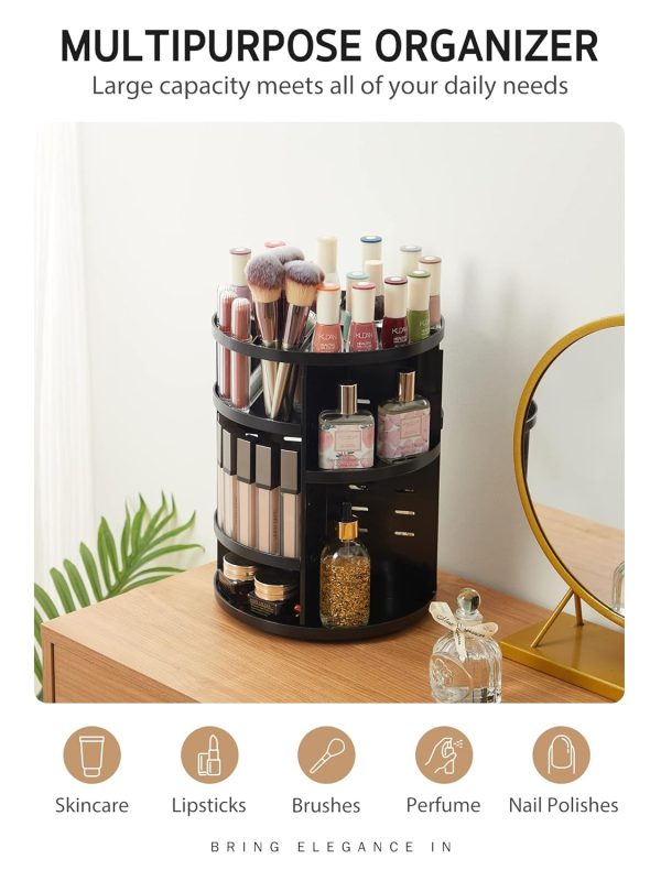 Syntus 360 Rotating Makeup Organizer, Adjustable Bathroom Makeup Spinning - Image 7