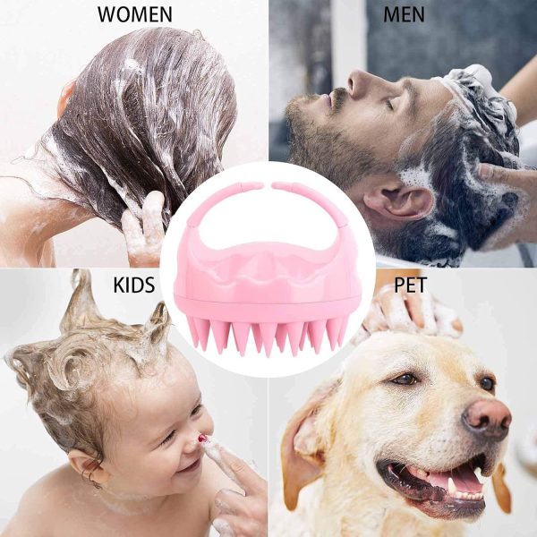 BTYMS Silicone Hair Scalp Brush Shampoo Brush Scalp Massager Exfoliating - Image 5