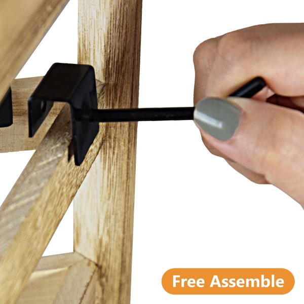 Ikee Design Free Assemble Wooden Jewelry Display Rack with 20 Removable - Image 8