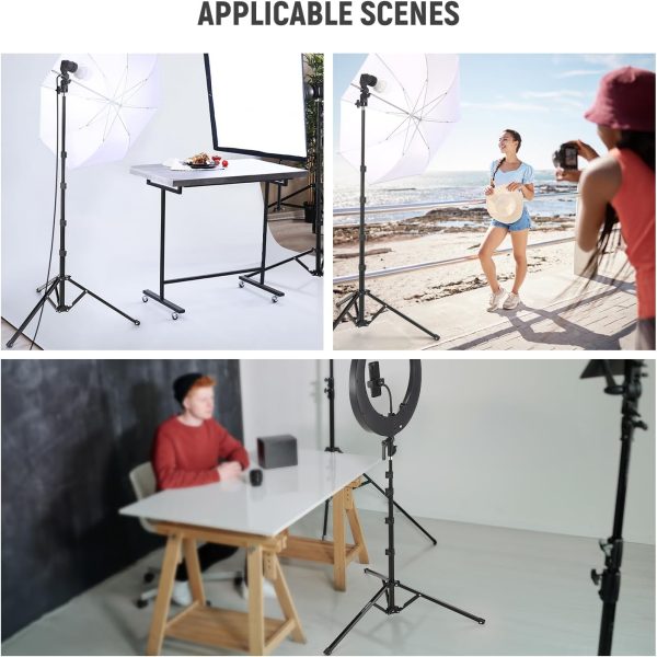 NEEWER 71"/180cm Portable Light Stand, Adjustable Metal Camera Tripod - Image 3