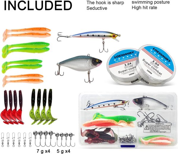 Fishing Rod Reel Combos, 2PCS 2.1m/6.89ft Collapsible Fishing Rods + 2PCS - Image 6