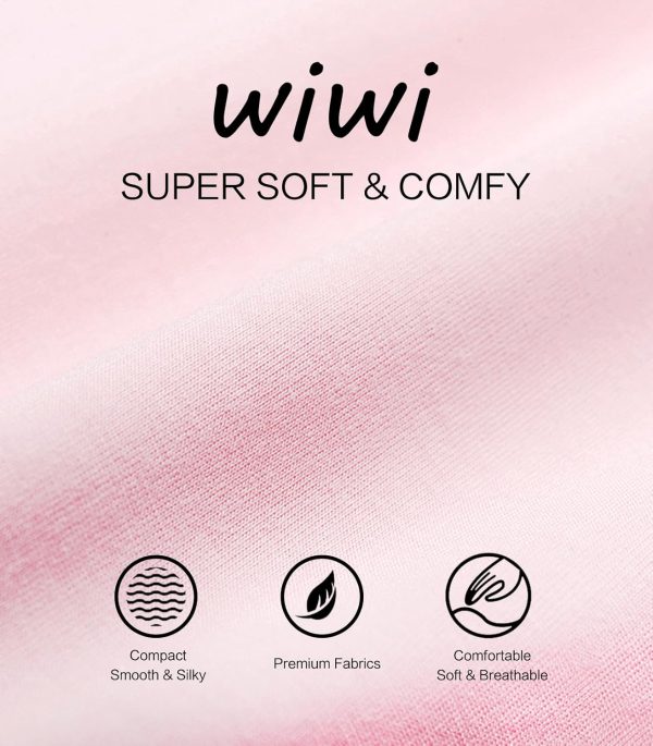 WiWi Viscose from Bamboo Pajamas Set for Women Soft Short Sleeve with Short - Image 5