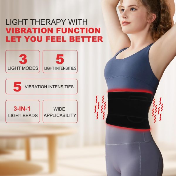 Near Infrared Light Therapy Heating Wrap Belt for Pain Relief Red Light - Image 3