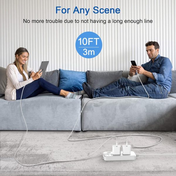RPQ iPhone Fast Charger 2- Pack USB C Power Adapter with 10ft Long C to - Image 2