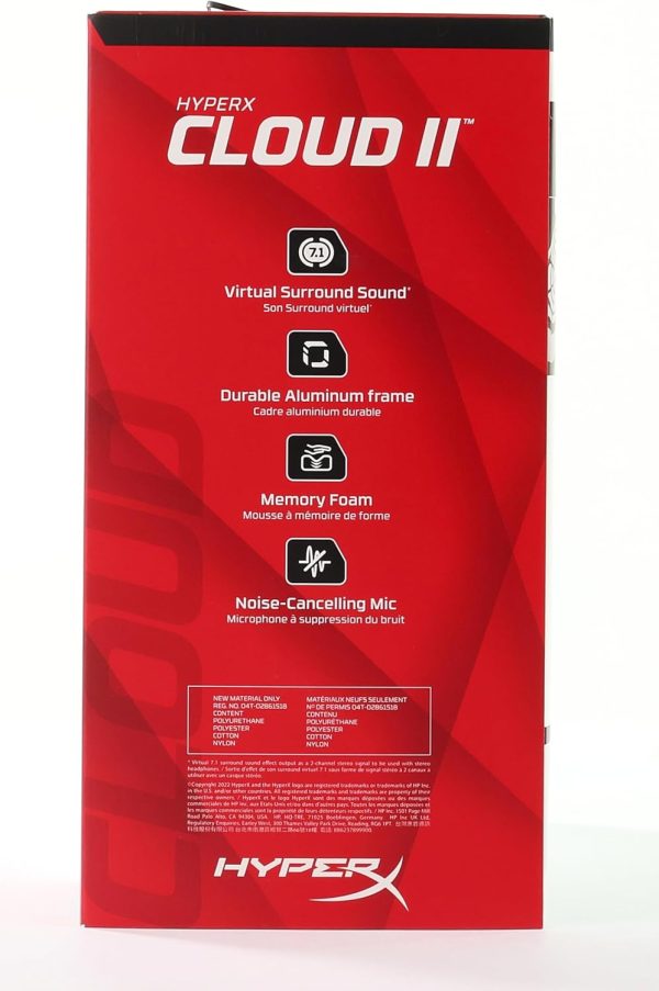 HyperX Cloud II - Gaming Headset, 7.1 Surround Sound, Memory Foam Ear Pads, - Image 17