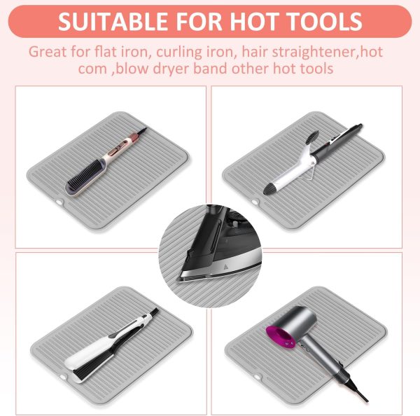 Quccefods Heat Resistant Large Silicone Mat for Hair Styling Tools - - Image 2