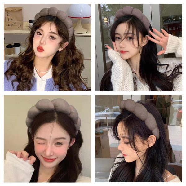 Spa Headbands for Washing Face or Makeup, Sponge Bubble Skincare Headbands, - Image 5