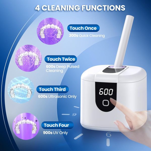 Ultrasonic Retainer Cleaner, 45kHz Retainer Cleaner Machine with 4 Modes - Image 4