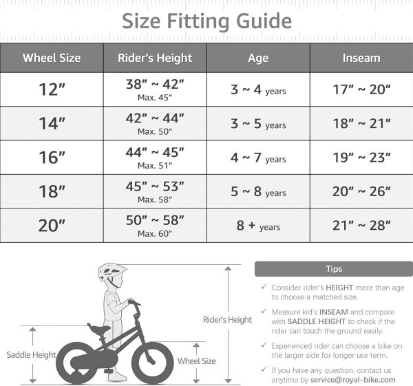 RoyalBaby Freestyle Kids Bike 12 14 16 18 20 Inch Bicycle, Training Wheels - Image 8