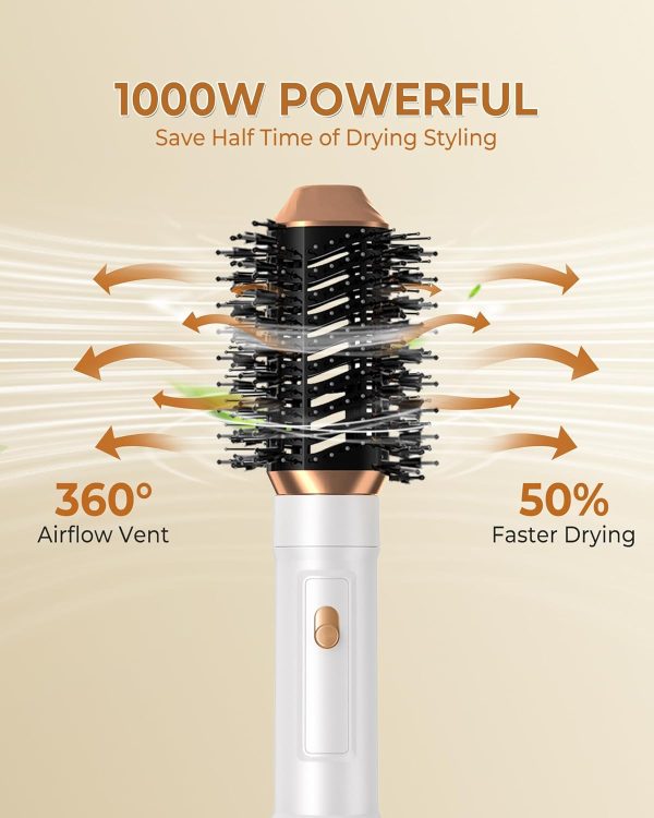 Hair Dryer Brush,6 in 1 Blow Dryer Brush Ionic Hair Dryer,Hair Curler Hair - Image 4