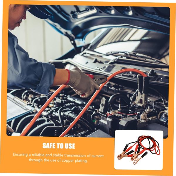 Gatuida 2pcs Car Hitch Automotive Emergency Starter Clamp Jumper Cables - Image 3