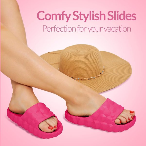 Slides for Women and Men Cloud Slippers for Women Shower Shoes Pillow - Image 2