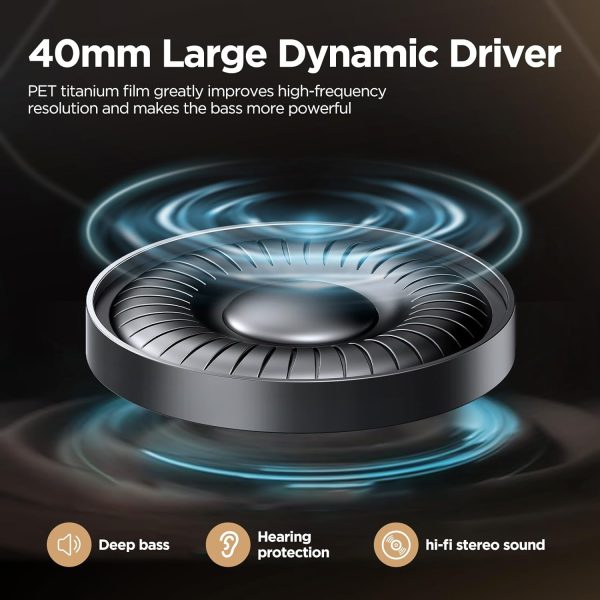 Noise Cancelling Headphones: Wireless Over Ear Bluetooth Headphones with - Image 6