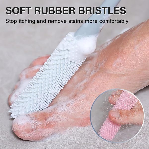 Toe Cleaning Brush Foot Scrubber - 2Pack Silicone Shower Foot Scrubber with - Image 3