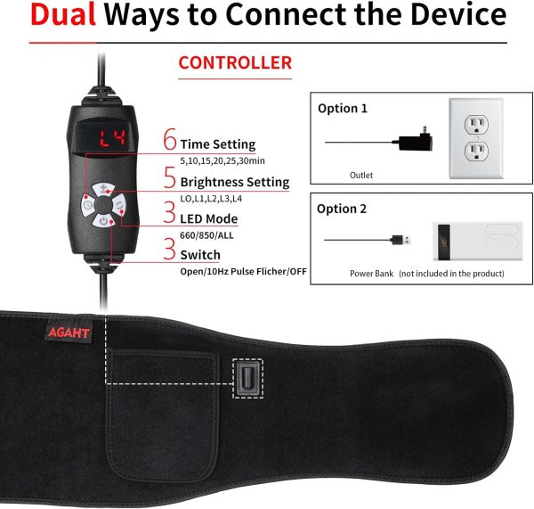 Red Light Therapy for Body, Up to 18 Watts 120-Bead Wearable Near Red - Image 6